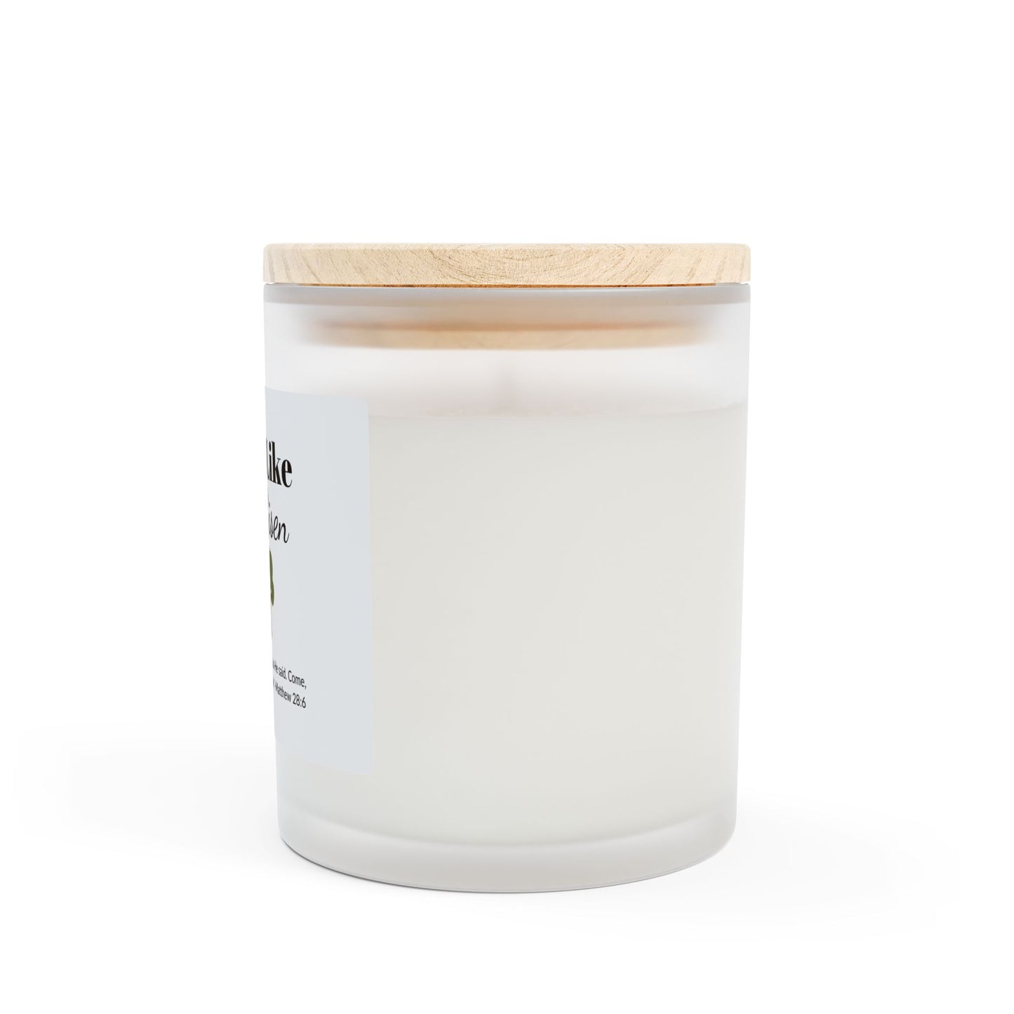 He Is Risen Frosted Candle