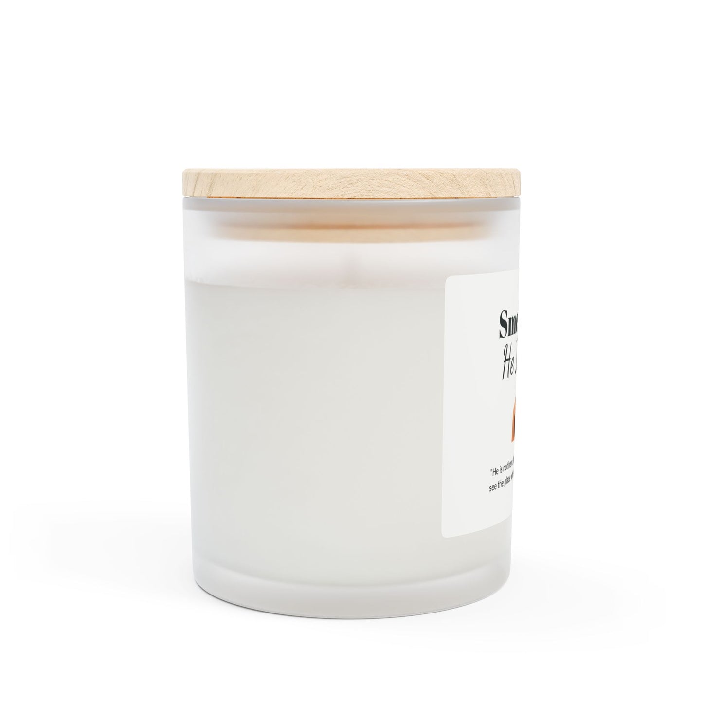 He Is Risen Frosted Candle