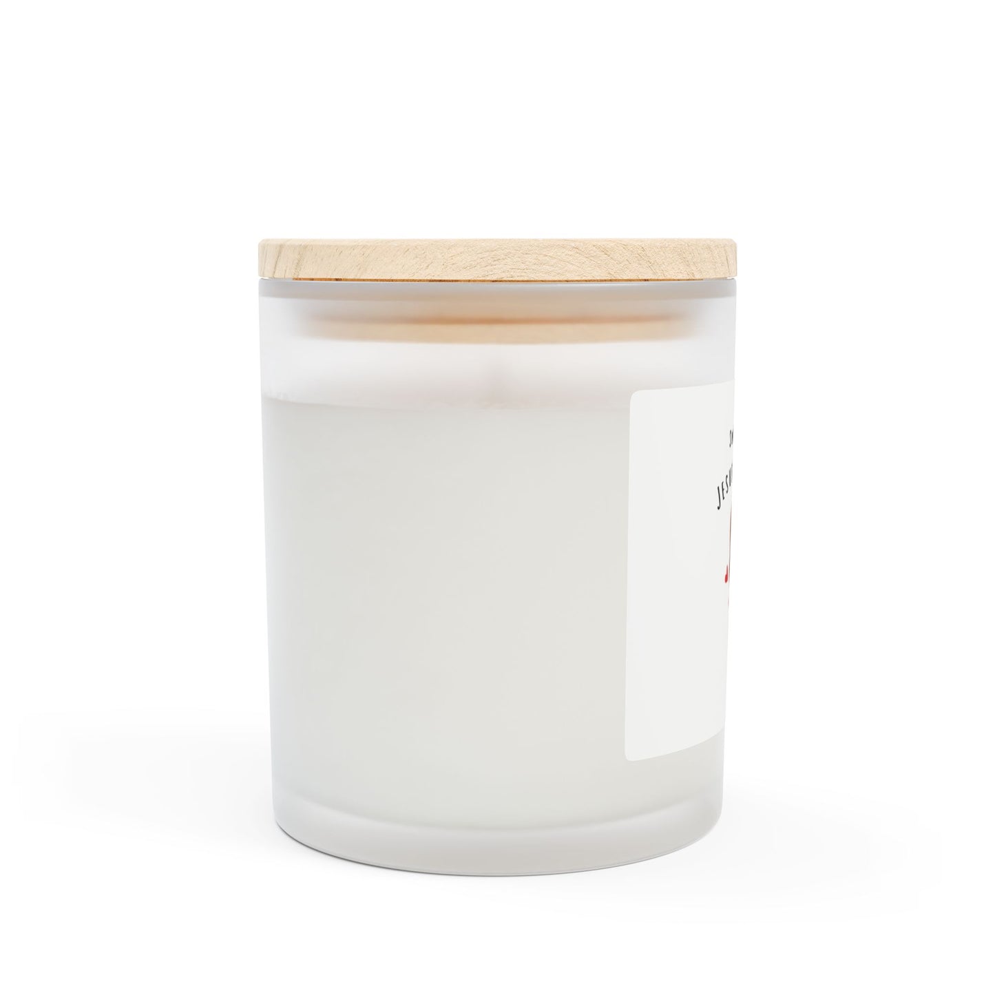 Jesus Loves Me Frosted Candle