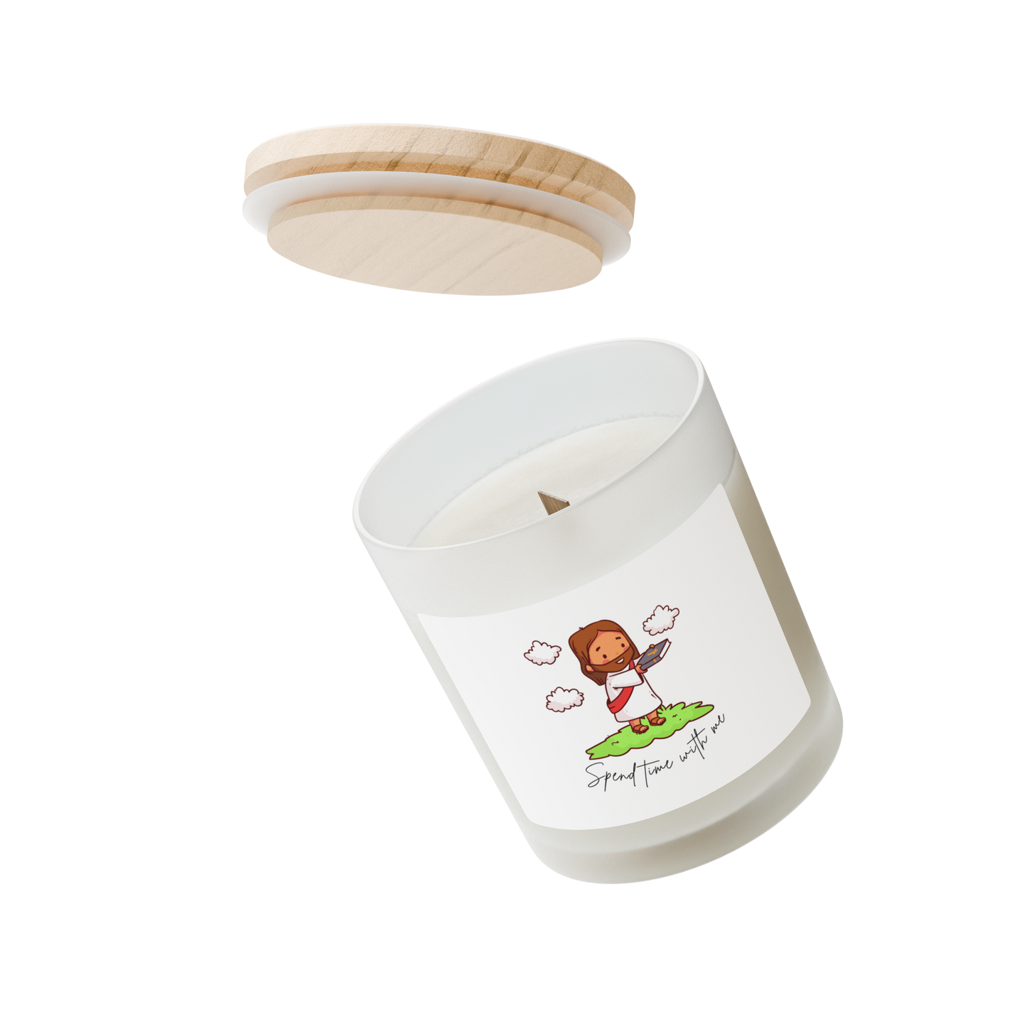 Spend Time With Me Frosted Candle