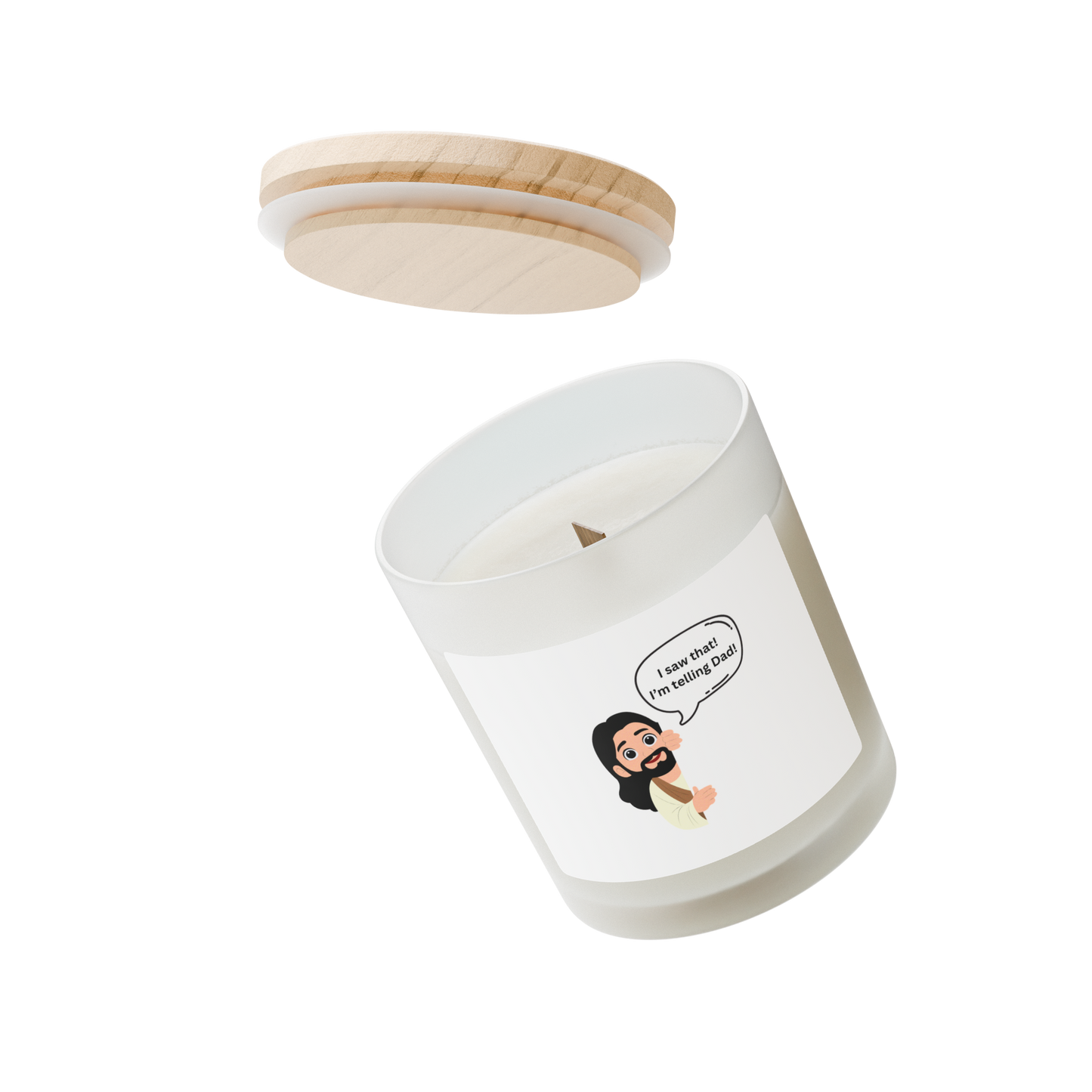 I saw That! Frosted Candle